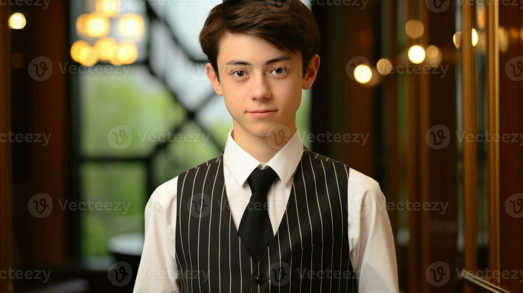 AI generated Smart and professional looking young man wearing a suit. Generative AI photo