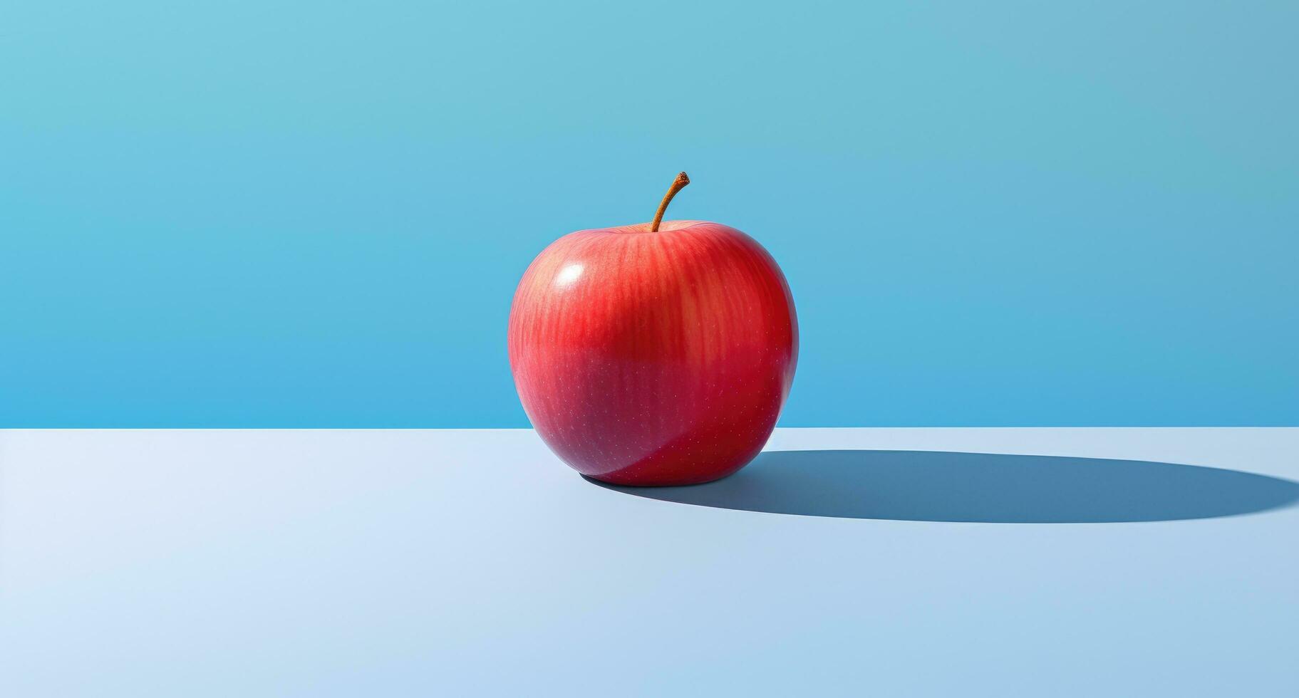 AI generated a layered image of an apple on a surface photo