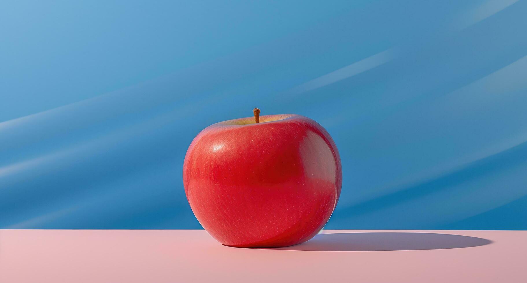 AI generated a layered image of an apple on a surface photo