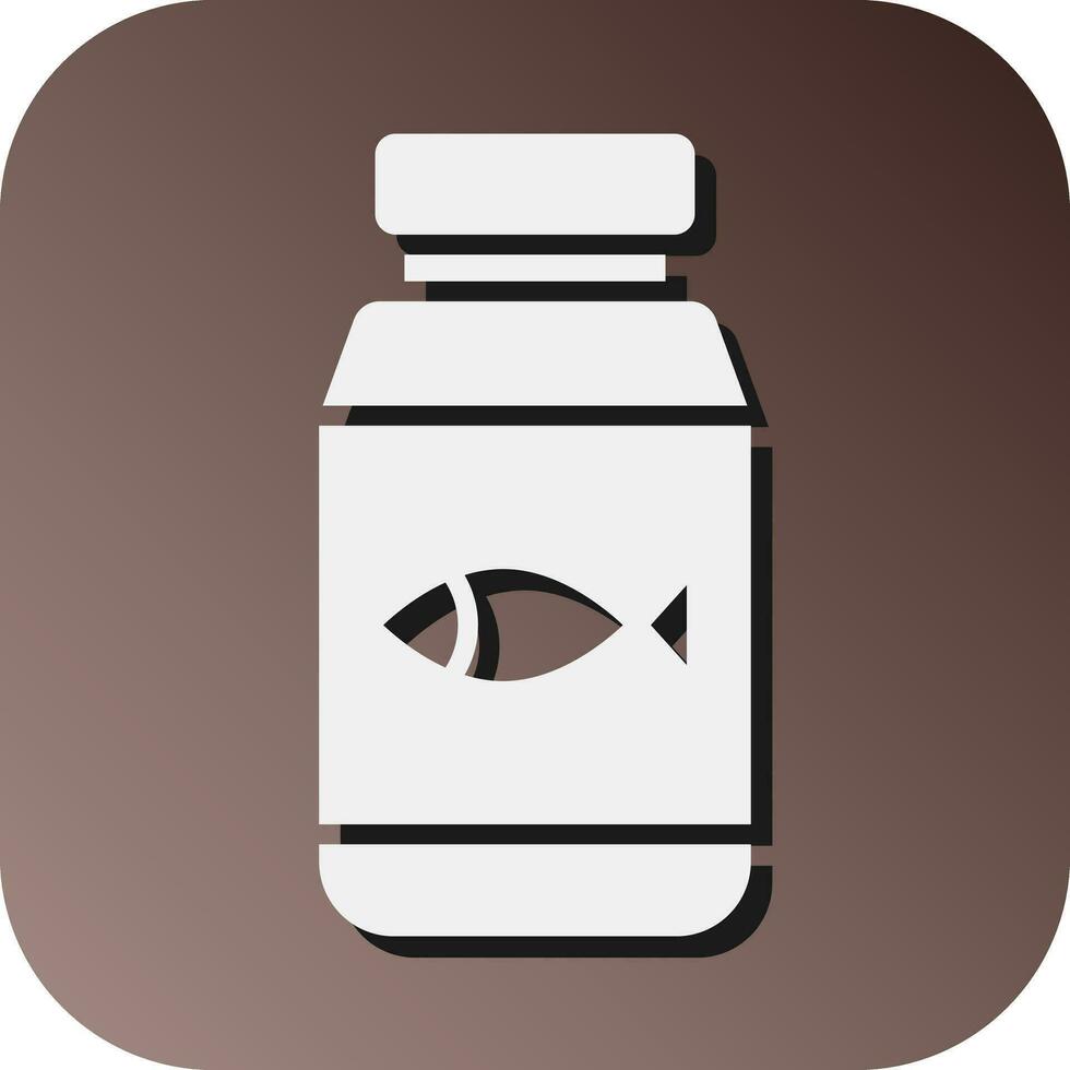 Fish Oil Vector Glyph Gradient Background Icon For Personal And Commercial Use.