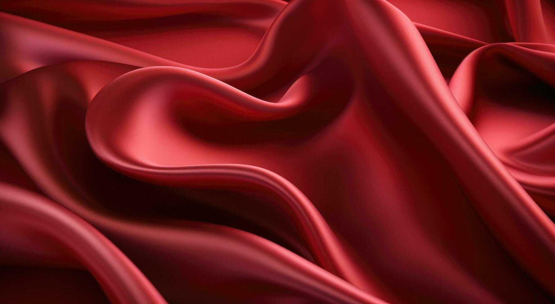 AI generated close up of red silk smooth background photo