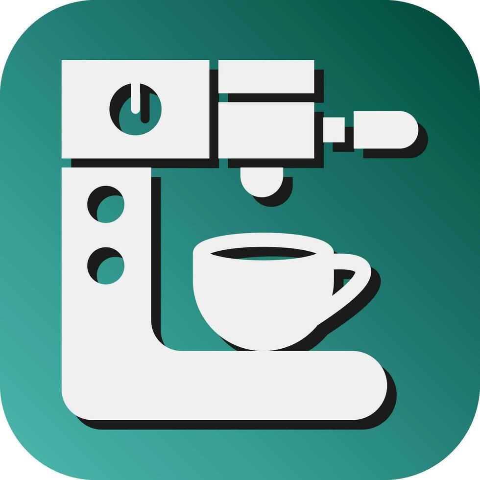 Coffee Machine Vector Glyph Gradient Background Icon For Personal And Commercial Use.
