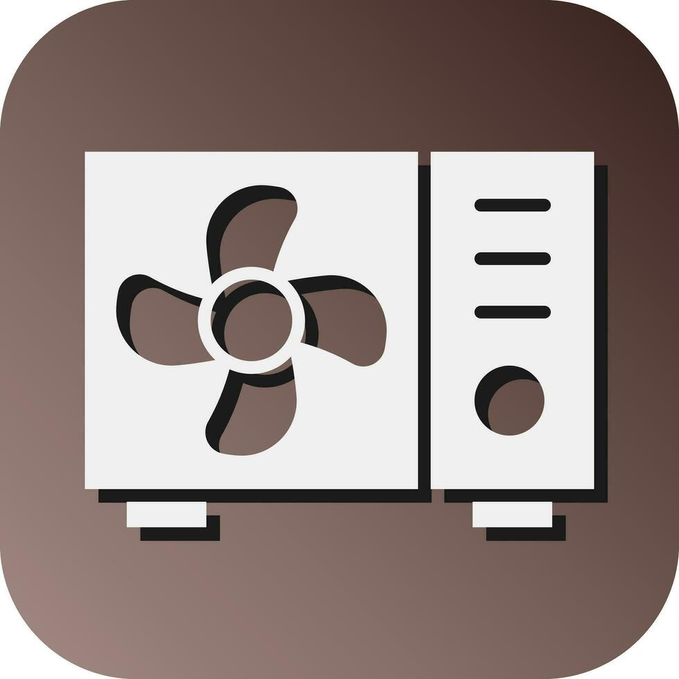 AC Outside Unit Vector Glyph Gradient Background Icon For Personal And Commercial Use.