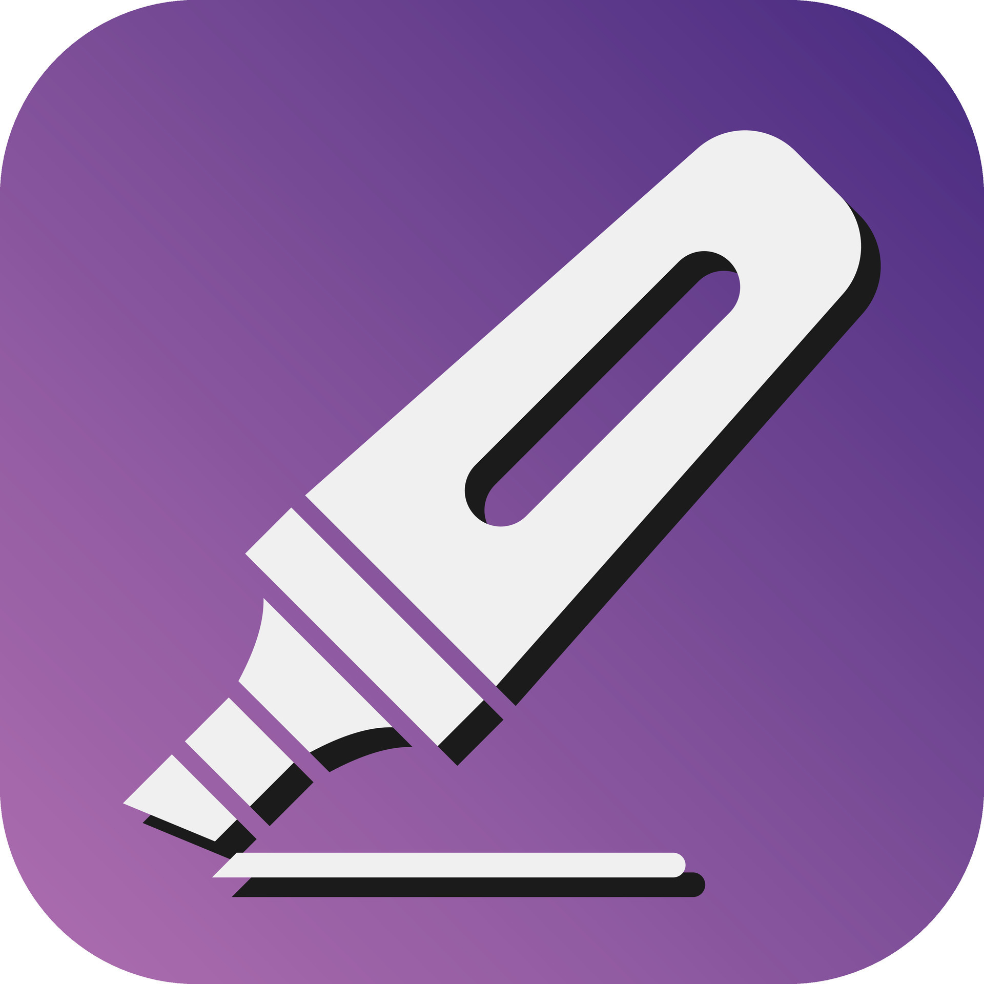 Highlighter Vector Glyph Gradient Background Icon For Personal And