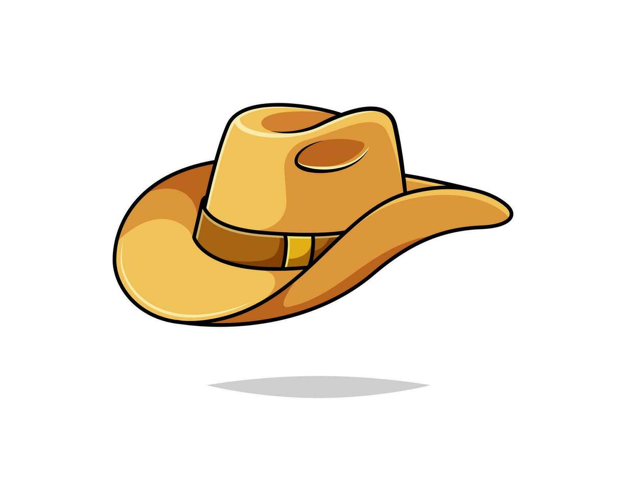 Cowboy hat vector isolated on white background.