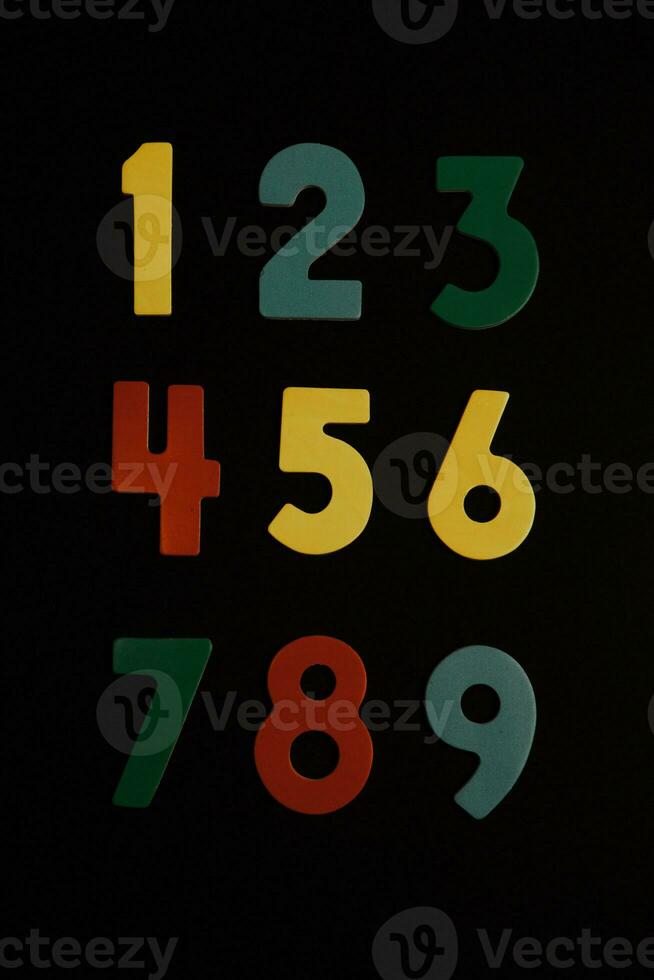 Background or texture of numbers. Finance data concept. Mathematic. Banking or currency. Business and economic growth. photo