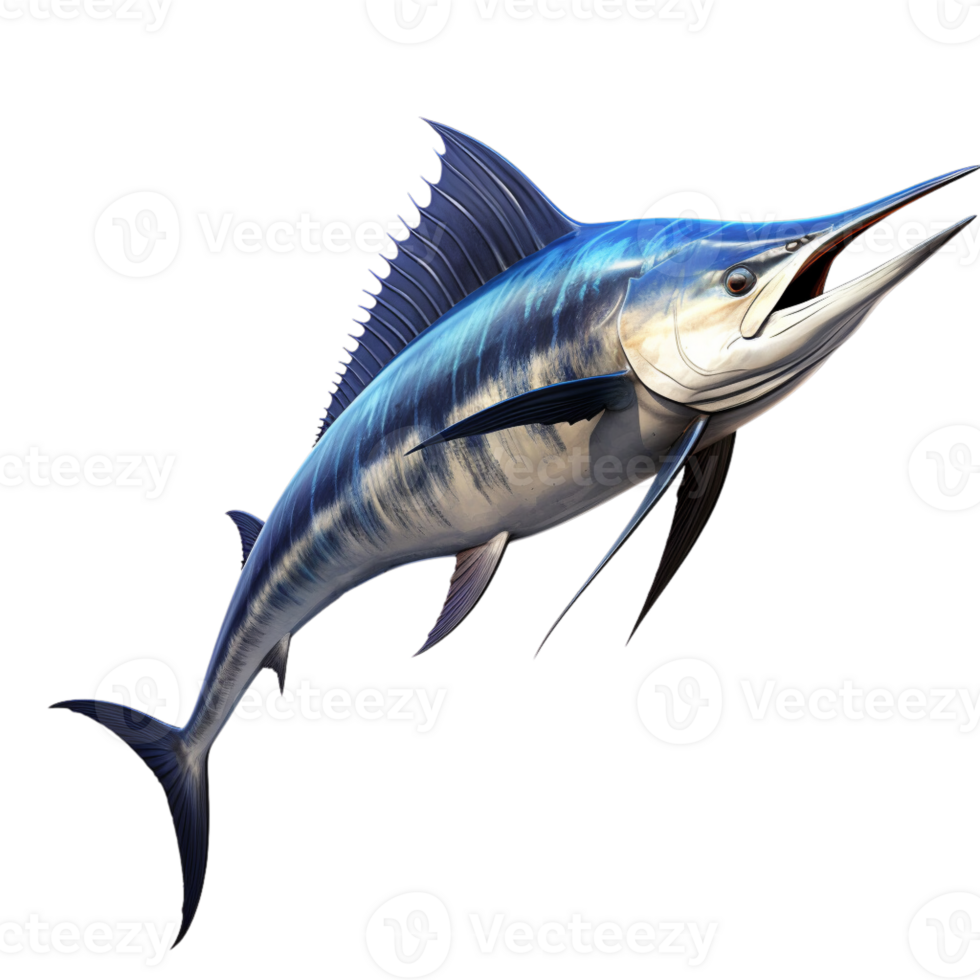 AI generated Blue Marlin Fish png