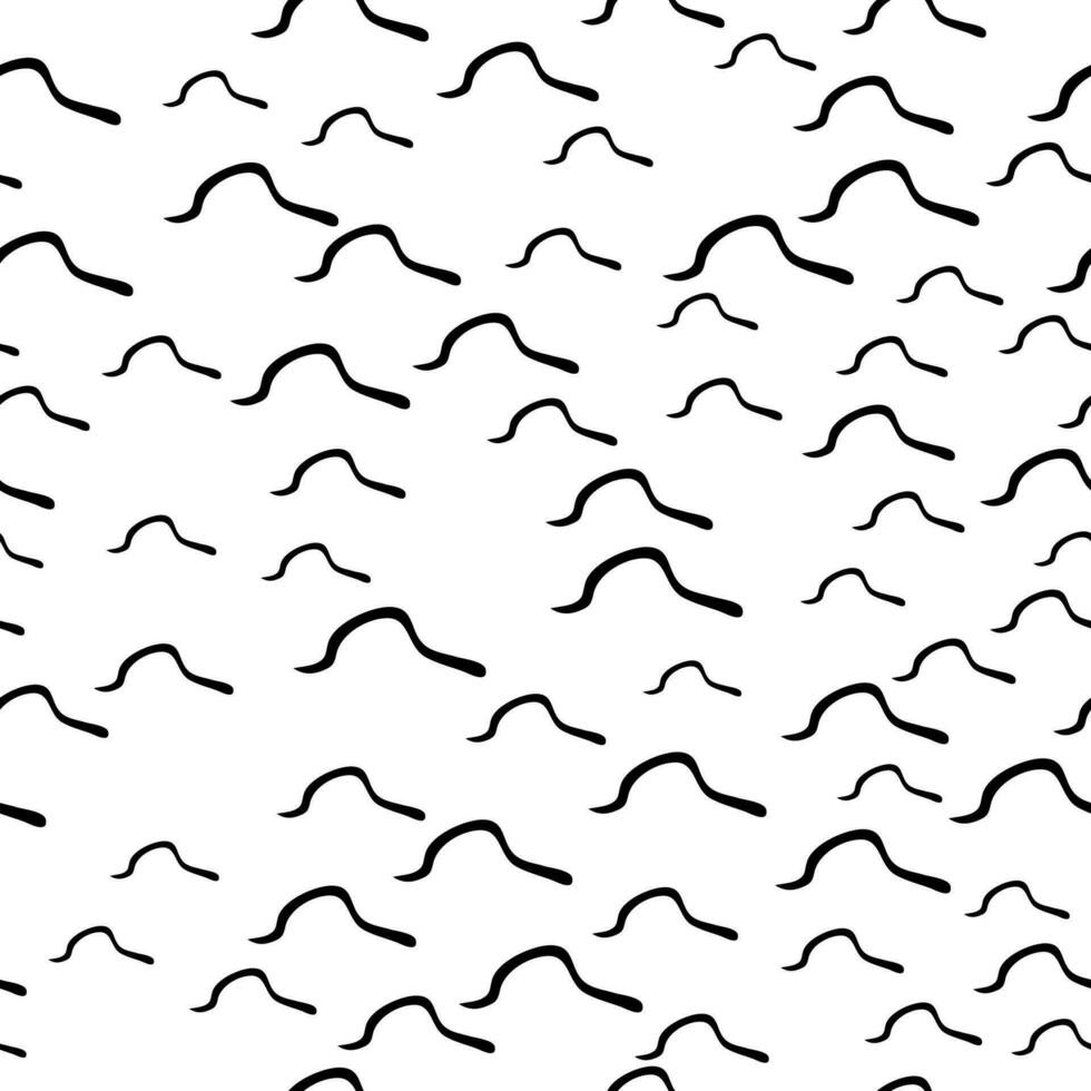 Seamless pattern with sketch squiggle vector