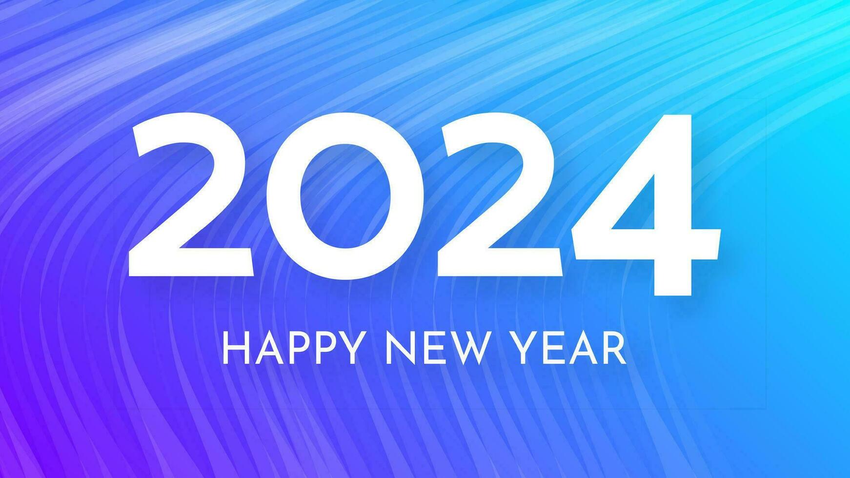 2024 Happy New Year on colorful background vector