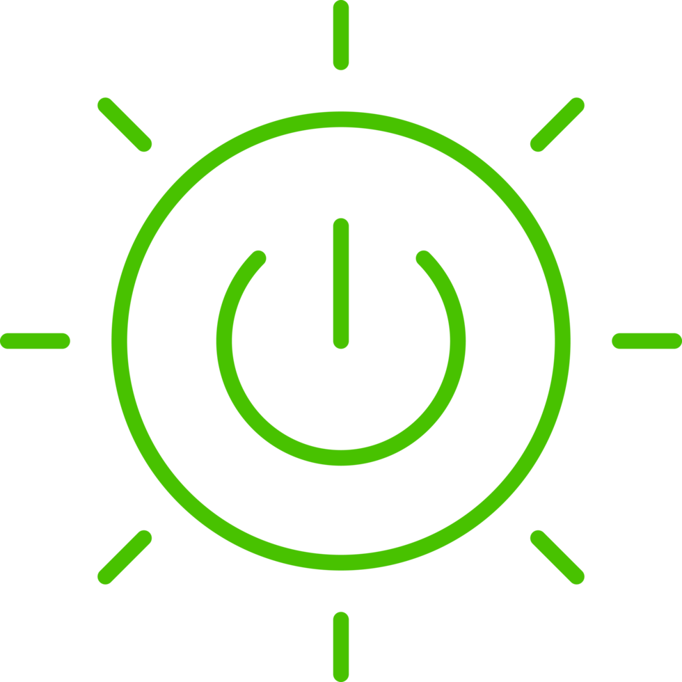 solar energy basic line icon symbol illustration png