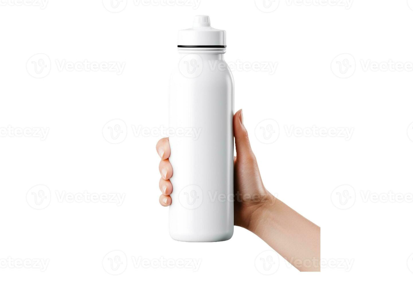AI generated Plastic bottle isolated on a white background. 3d rendering. photo