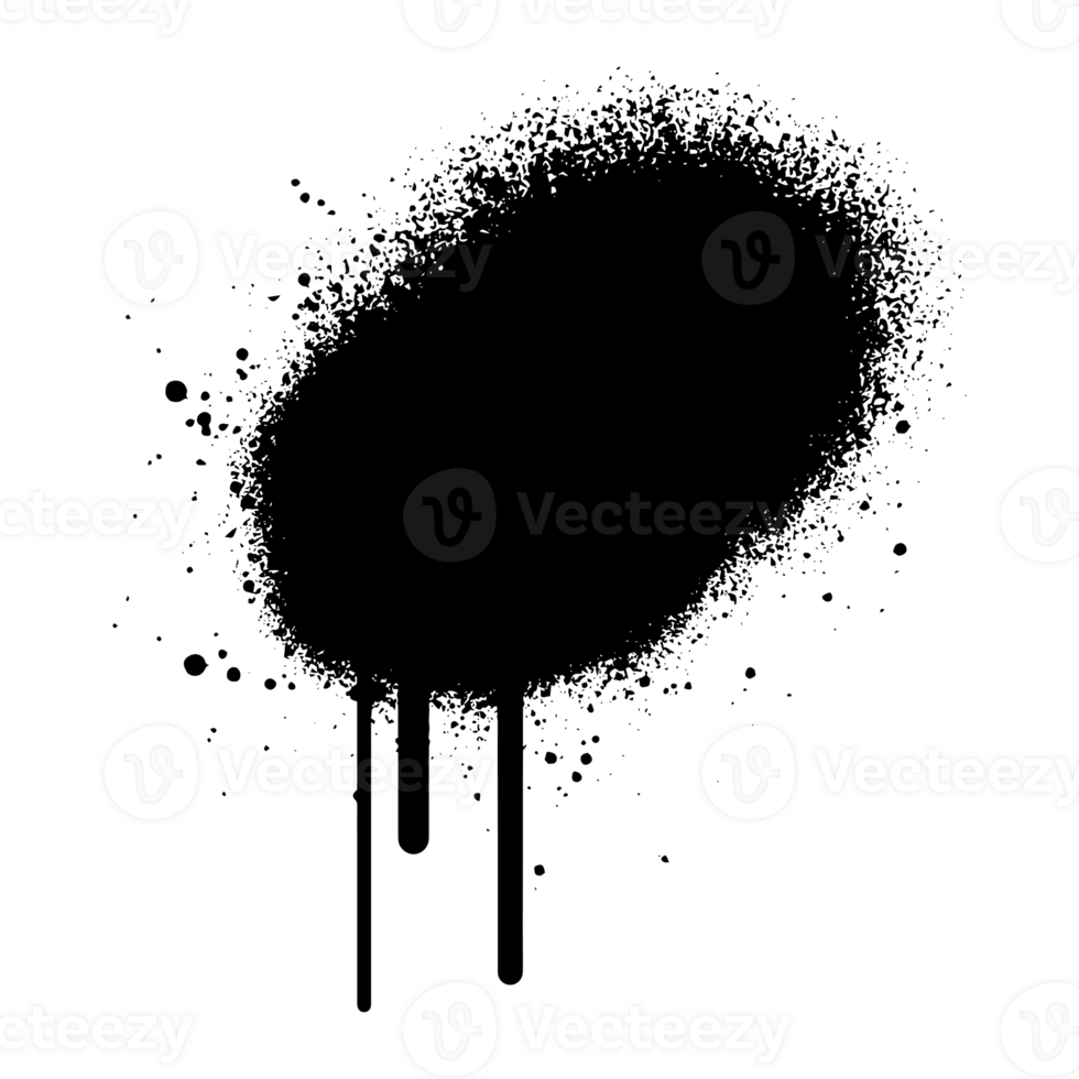 black spray brush with ink drop 35779252 PNG