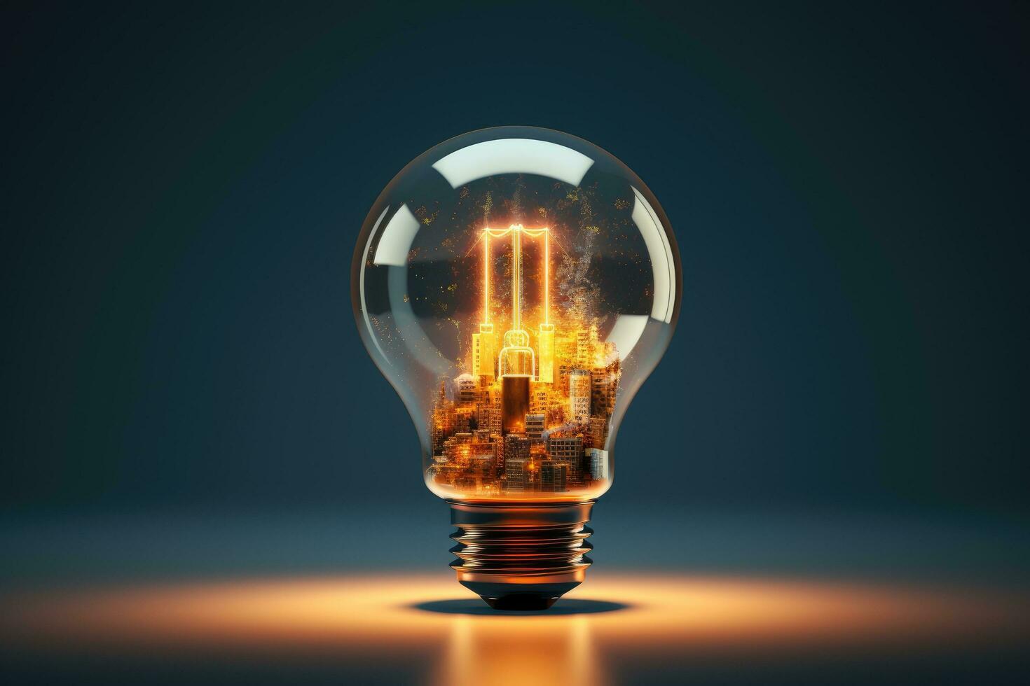 AI generated Creative light bulb with cloud computing connection concept. Vector illustration, Brainstorming concept with a light bulb, AI Generated photo