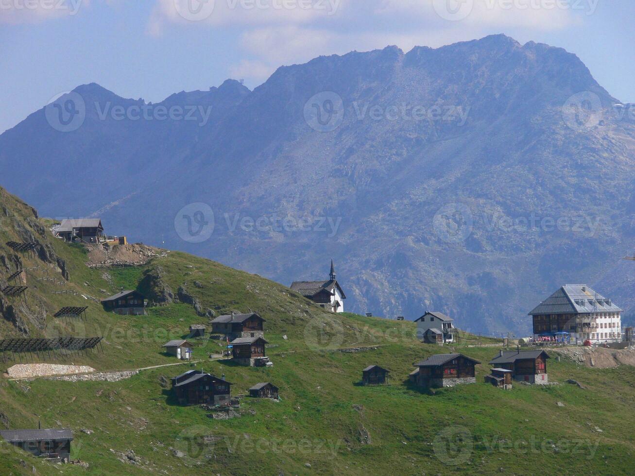 a mountain range in the background photo
