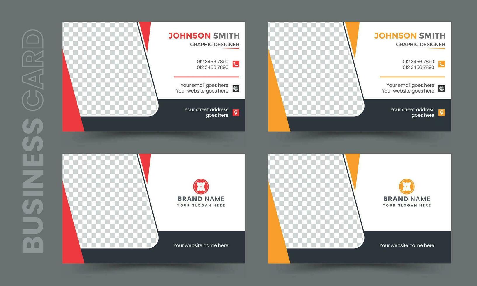 Corporate clean business card design template vector