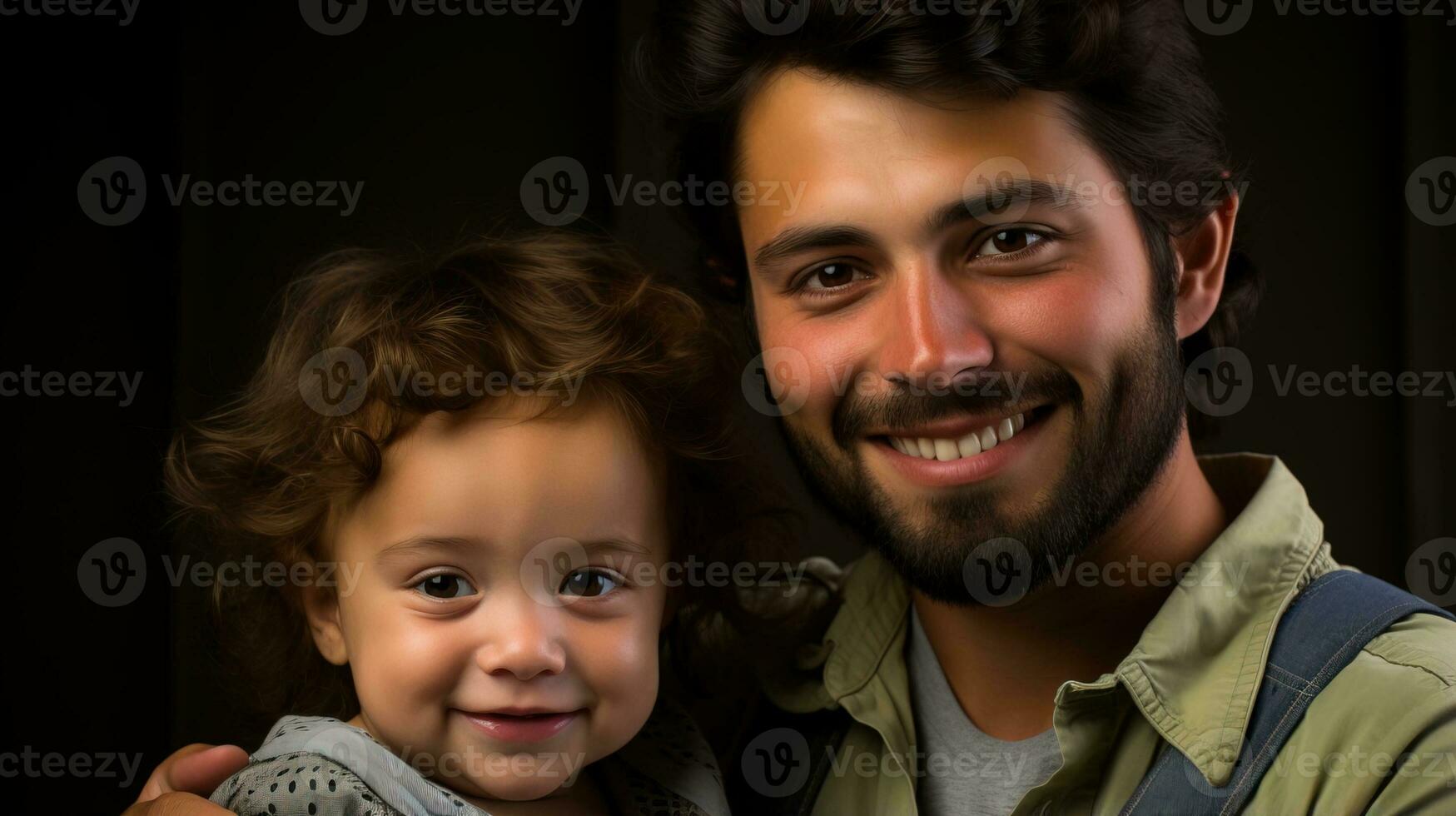AI generated The family captures a moment of togetherness in a photography studio. Generative AI photo