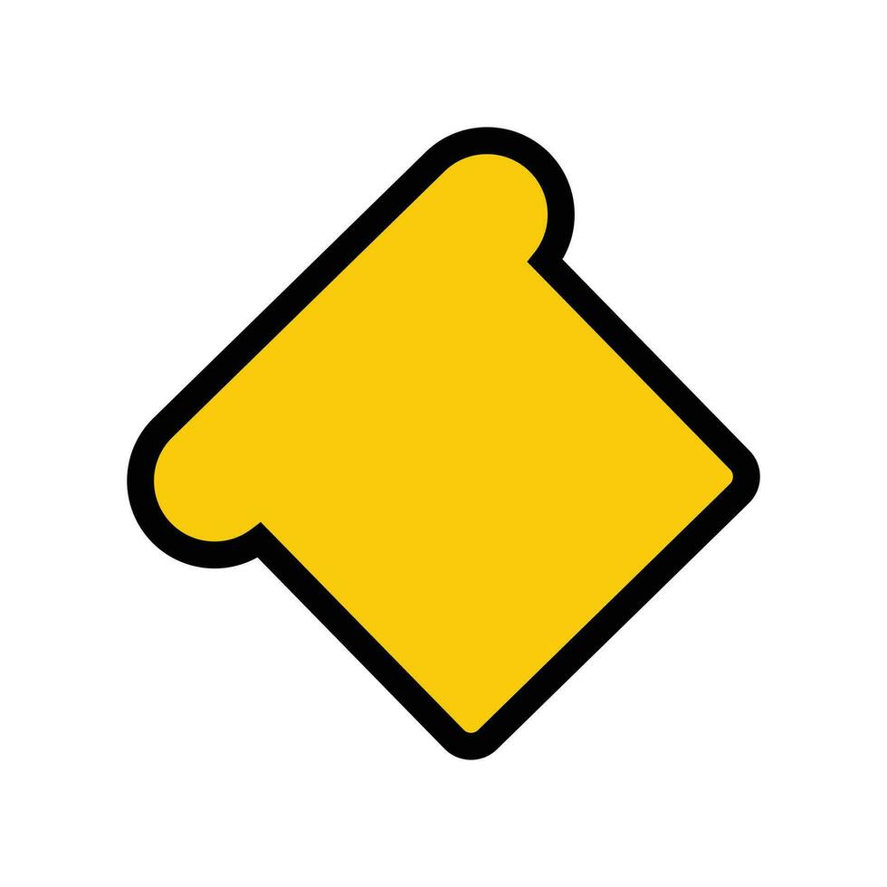 White bread vector icon in yellow. Vector Illustration For Personal and Commercial Use. Clean Look Trendy Icon. Food icon element symbol