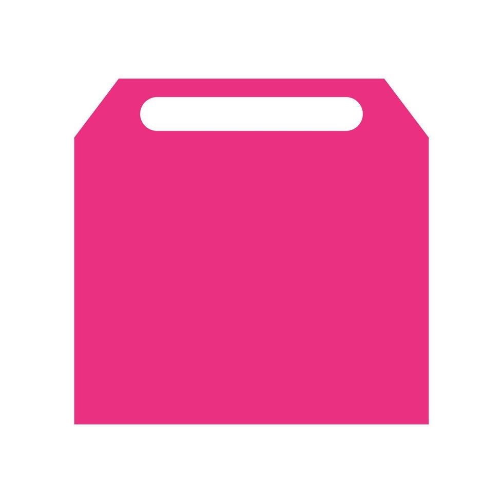 Shopping bag icon. Flat style. Vector illustration. Pink color. Vector Illustration For Personal and Commercial Use. Clean Look Trendy Icon. Food icon element symbol