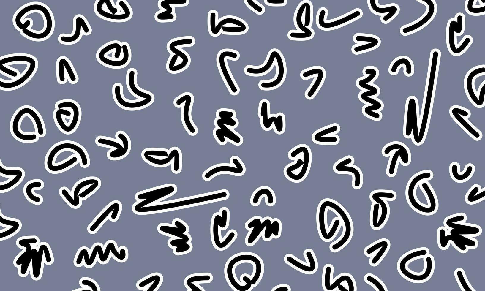 abstract squiggle style drawing background. doodle line. vector