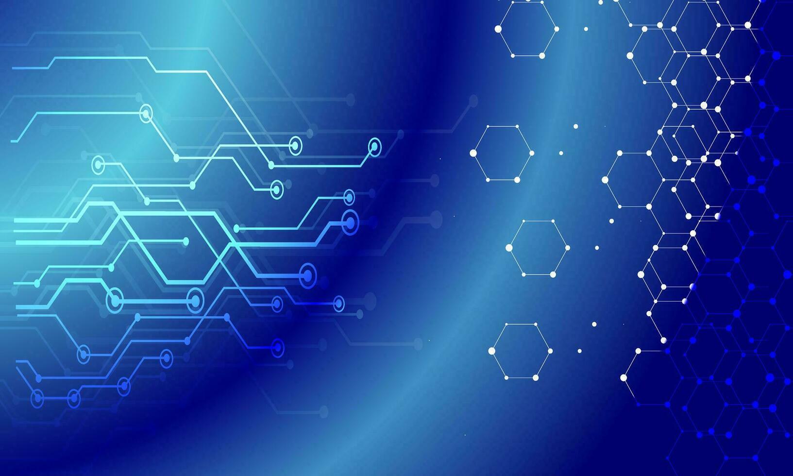 Vector Abstract high technology lines connect of future on dark blue background.