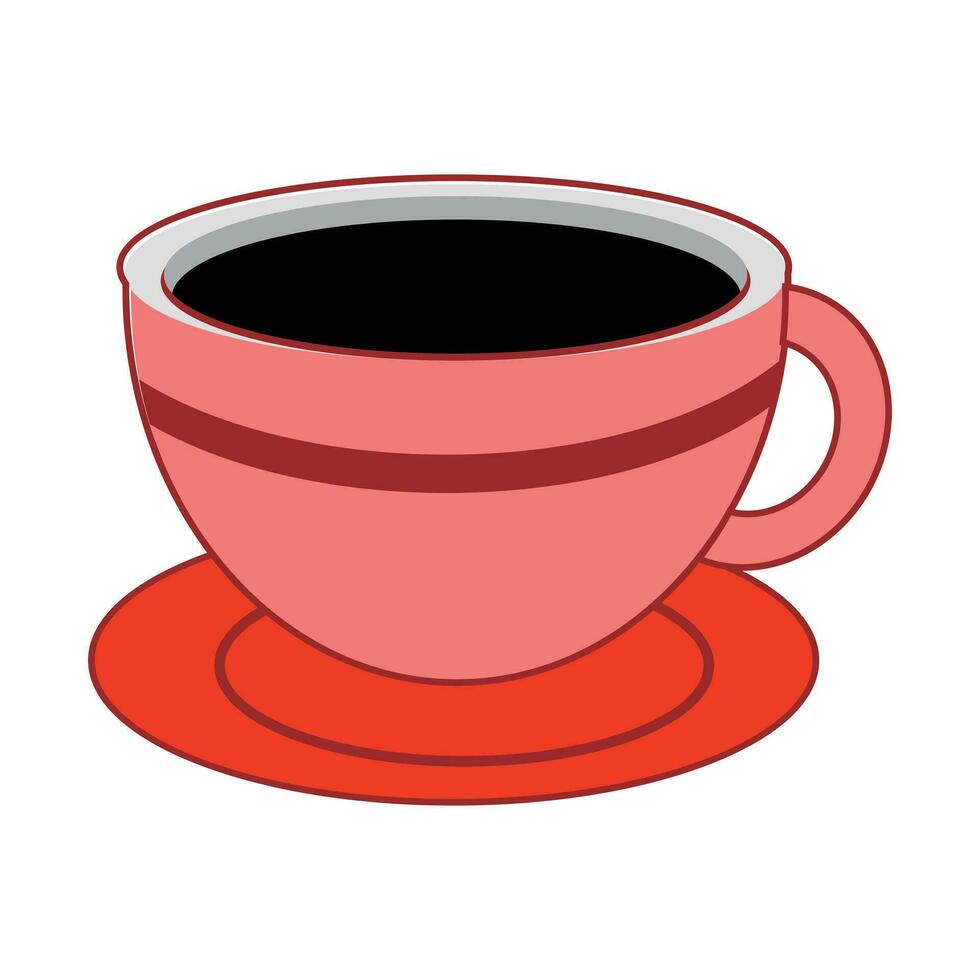 café taza icono en dibujos animados estilo aislado en blanco antecedentes. bebida símbolo valores vector ilustración. elemento diseño comida y bebida.