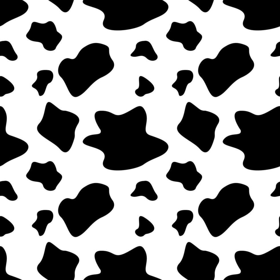 cow seamless pattern black and white background vector