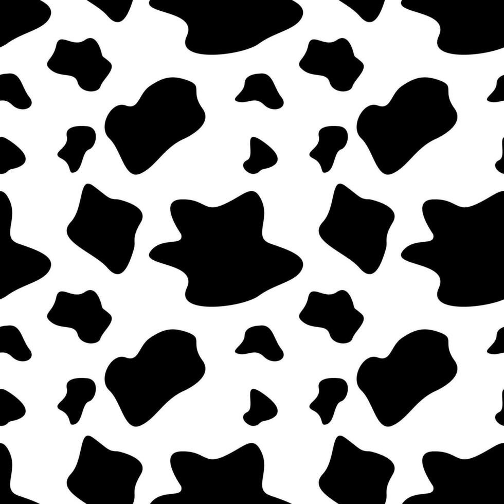 cow seamless pattern black and white background vector