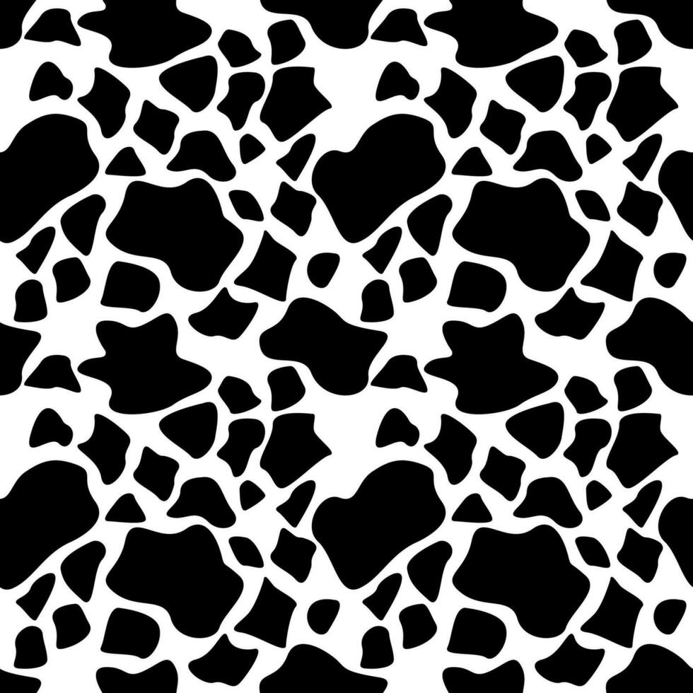 cow seamless pattern black and white background vector