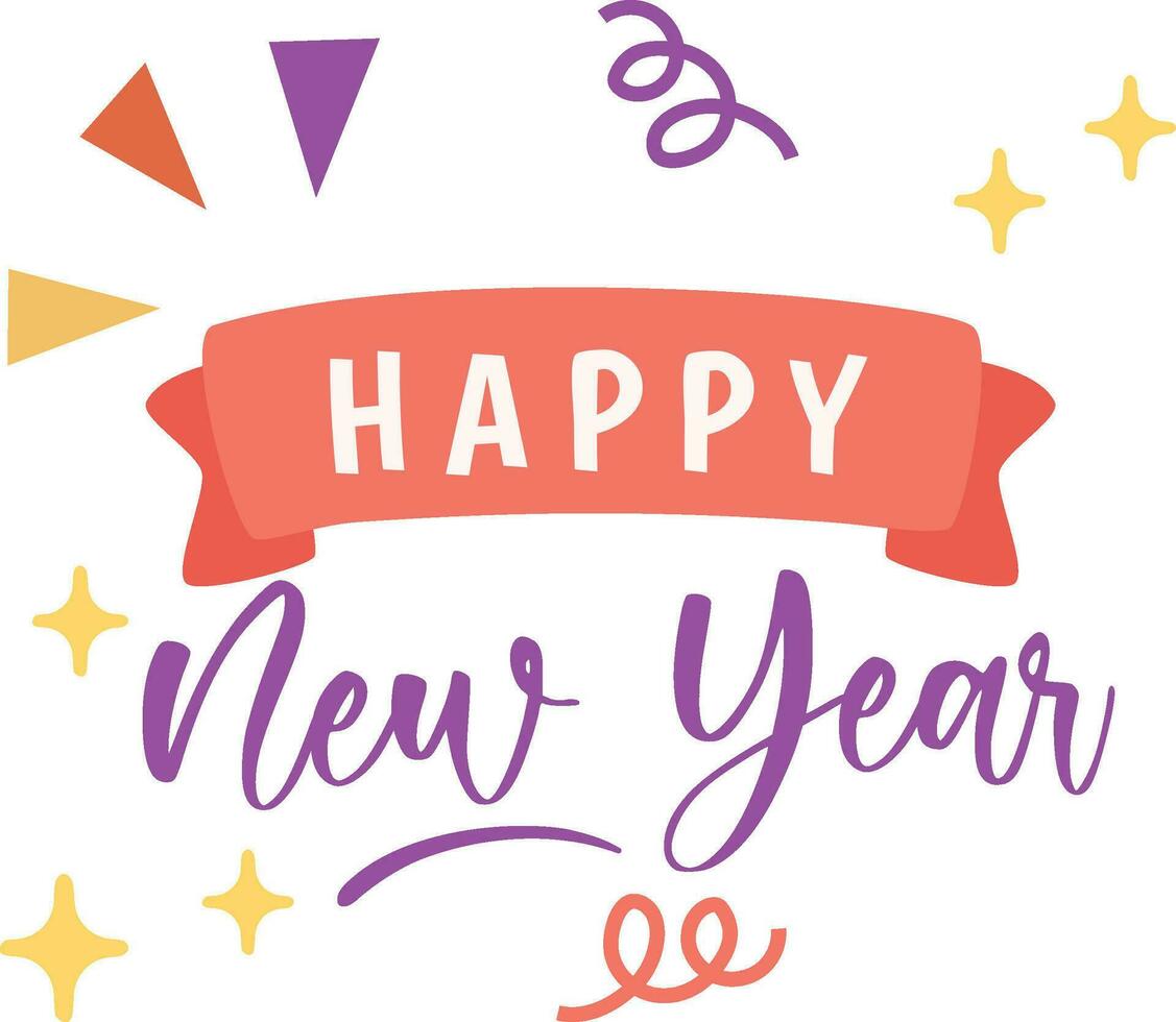 Happy New Year Element vector