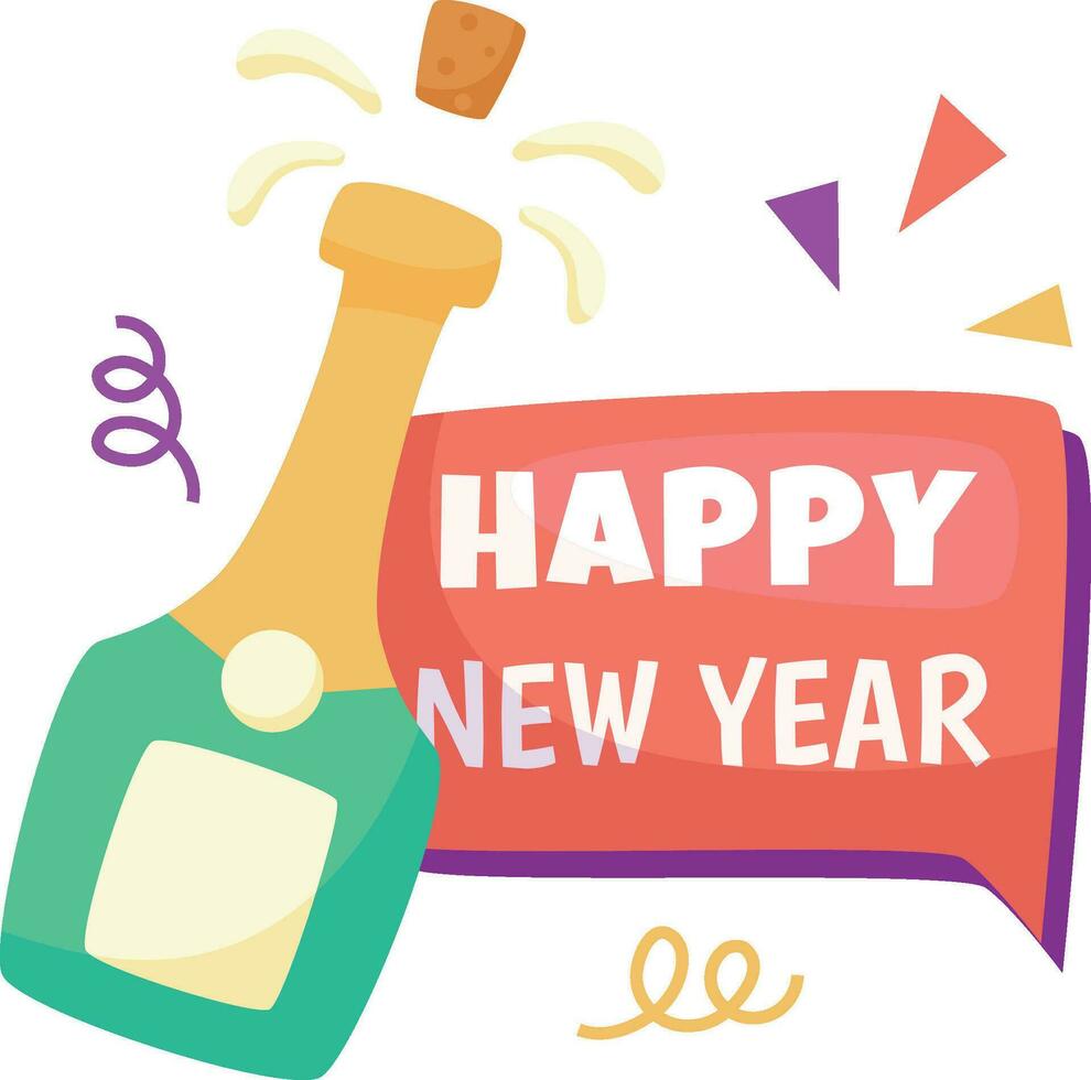 Happy New Year Element vector