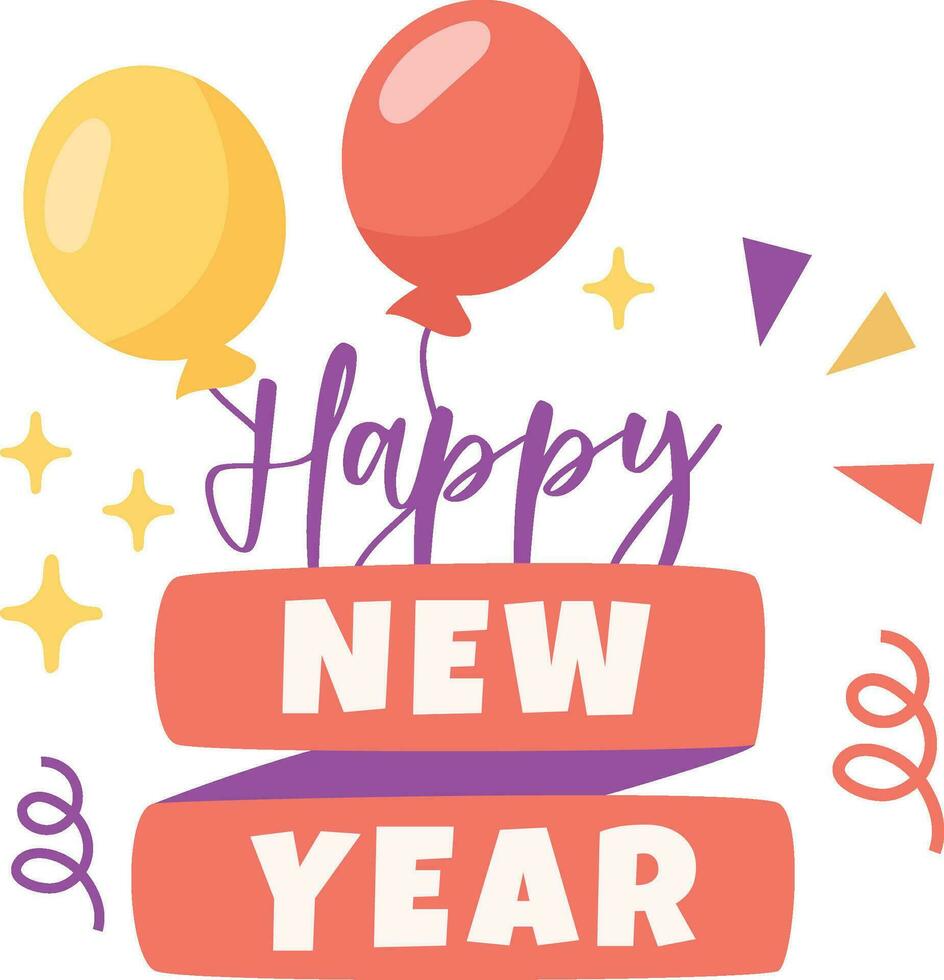 Happy New Year Element vector