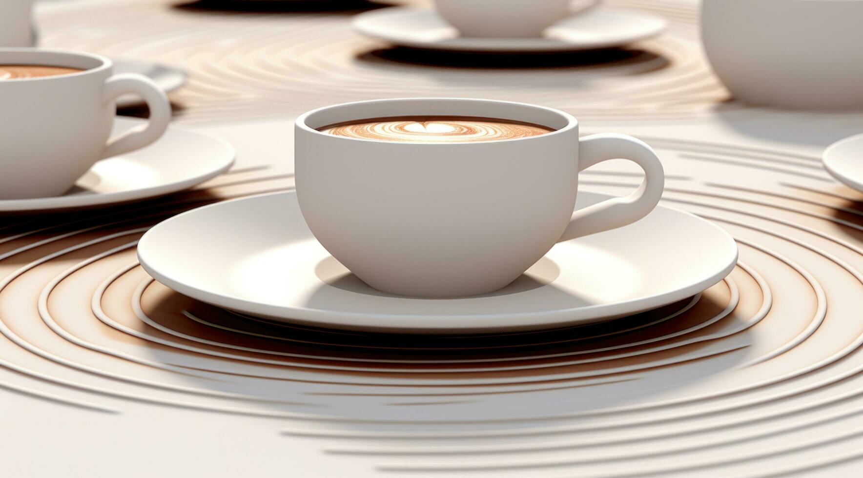 AI generated caffeine tea 0on beige background photo