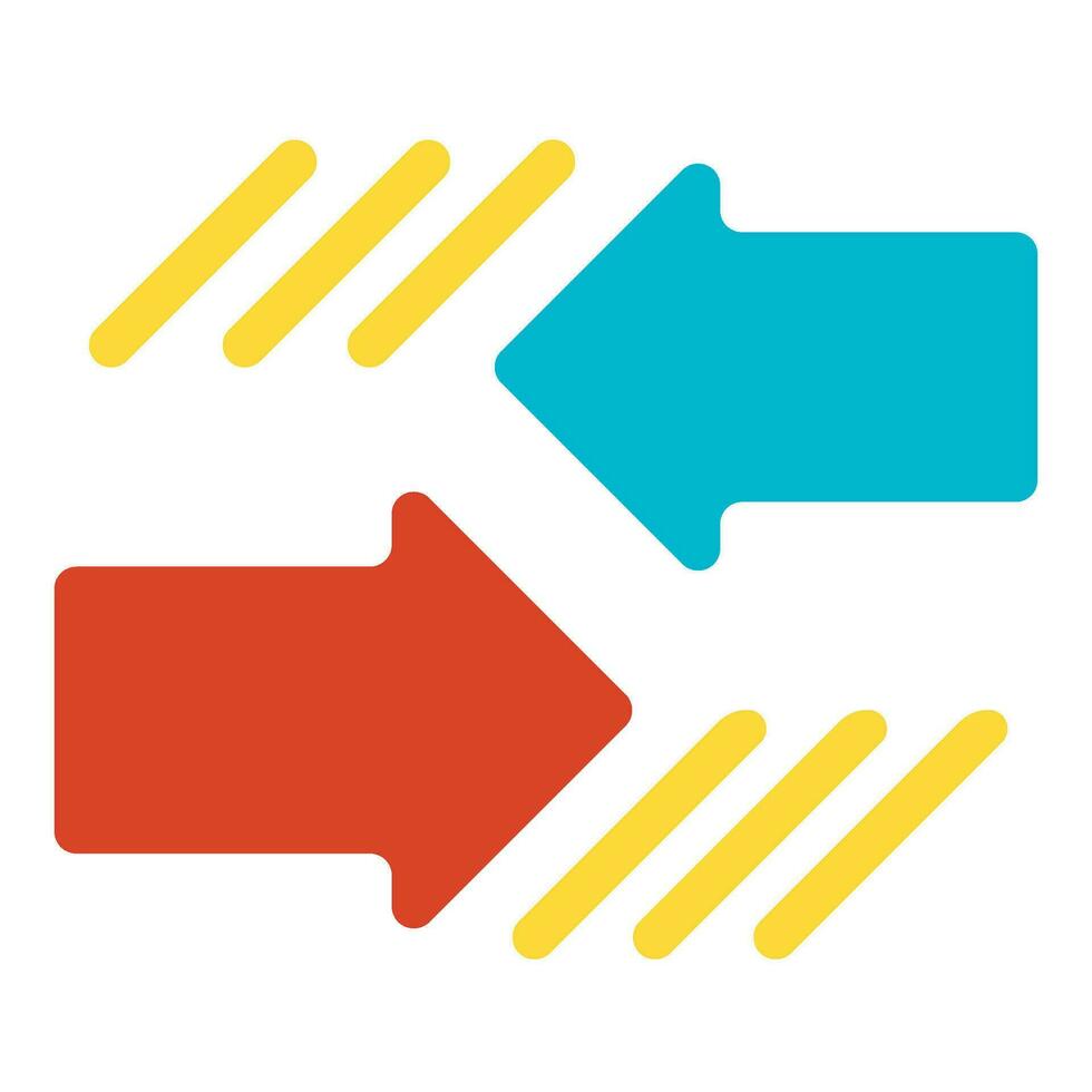 Counter Arrows Business Process Flat Icon vector