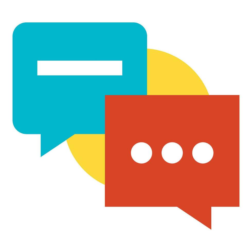 Speech Bubbles Business Process Flat Icon vector