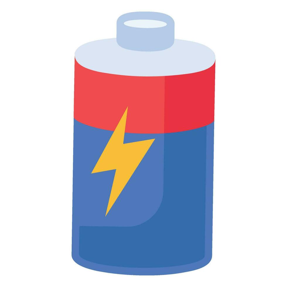 Flat Hazardous Waste Lithium Ion Battery Icon vector