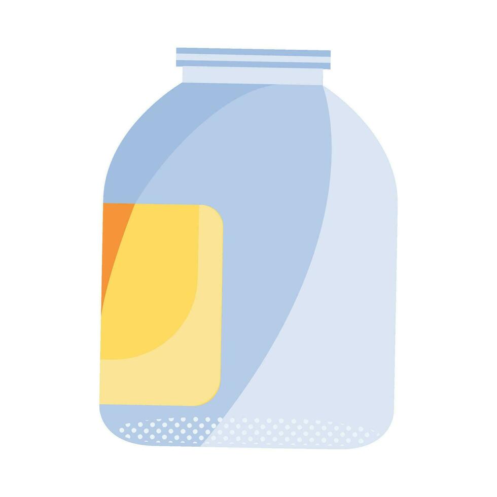 plano vaso residuos vaso tarro comida preservación icono vector