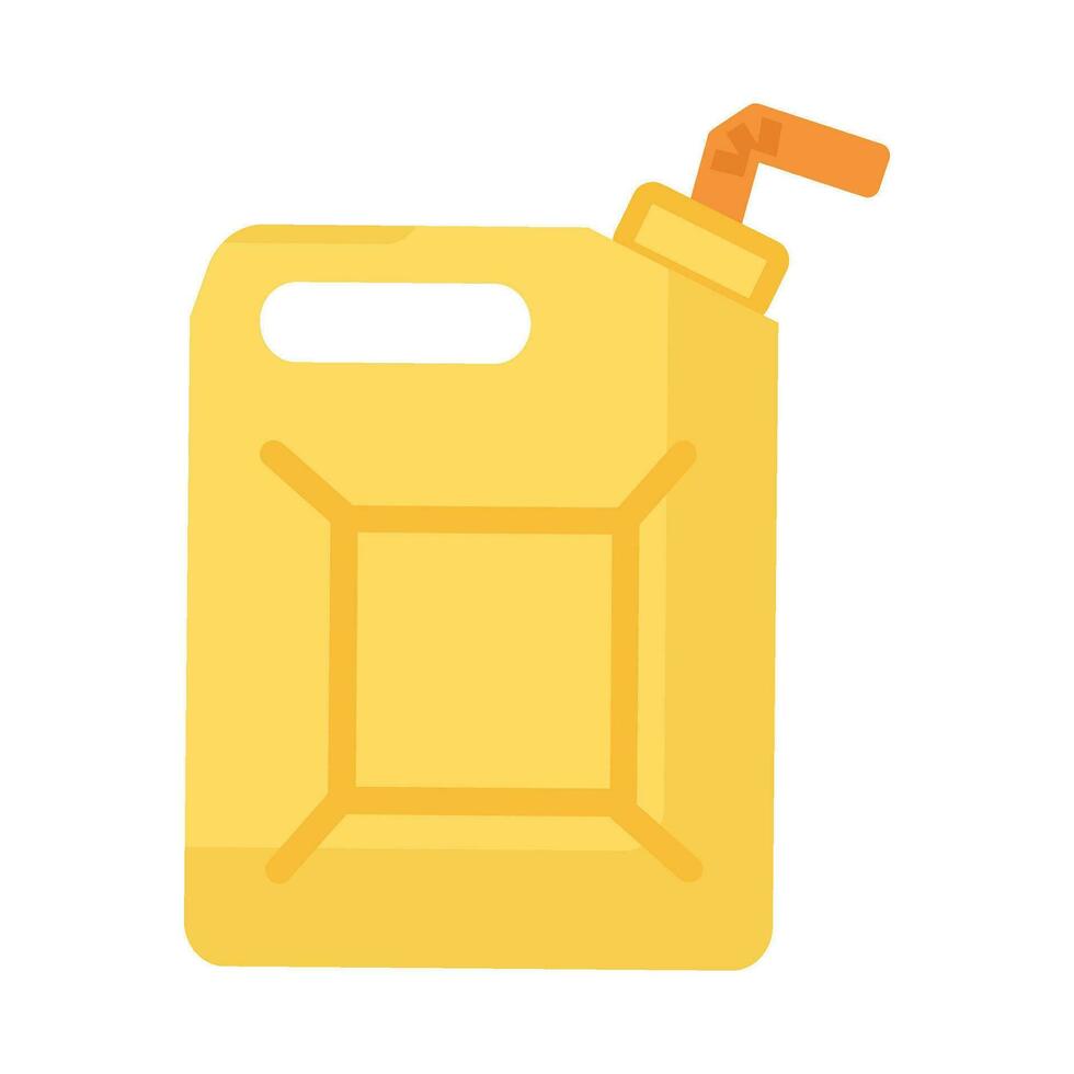 Flat Hazardous Waste Automotive Fuel Canister Icon vector