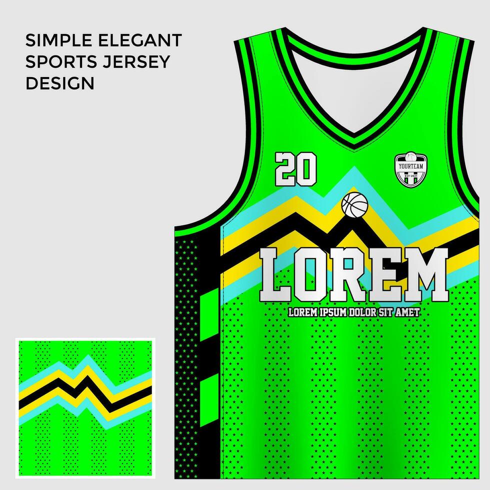 green sublimation basketball jersey design vector