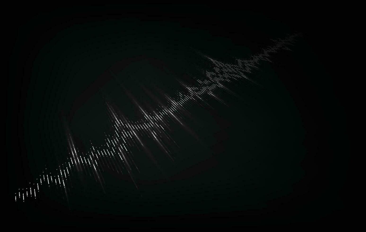 Vector audio wavefrom. abstract music waves oscillation. futuristic sound wave visualization.