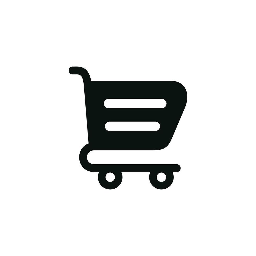 Shopping cart icon isolated on white background vector