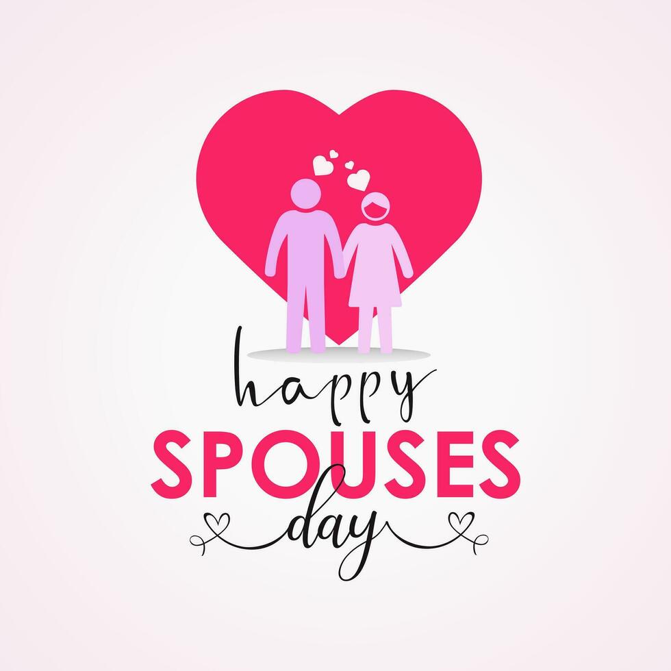 National Spouses Day, January 26. Vector illustration on the theme of Happy Spouse's Day. Holiday concept for banner, poster, card and background design.