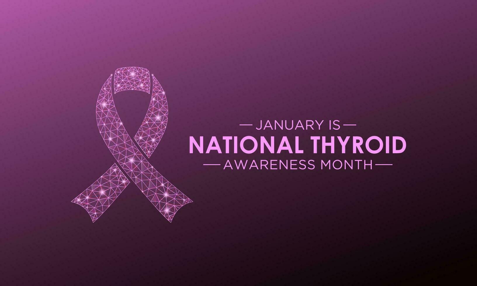 National thyroid awareness month is observed every year on january. January is thyroid disease awareness month. Vector template for banner, greeting card, poster with background. Vector illustration.