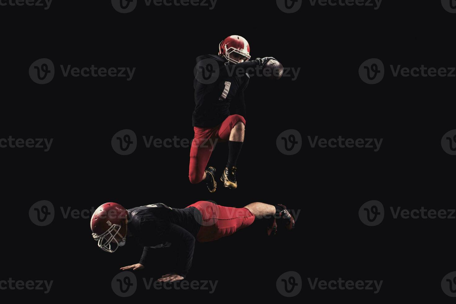 Football player on dark background photo