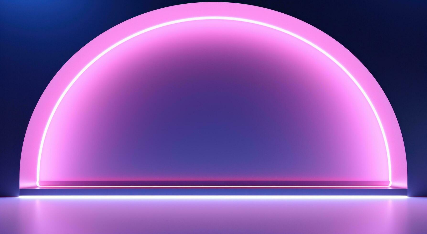 AI generated neon arch light photo
