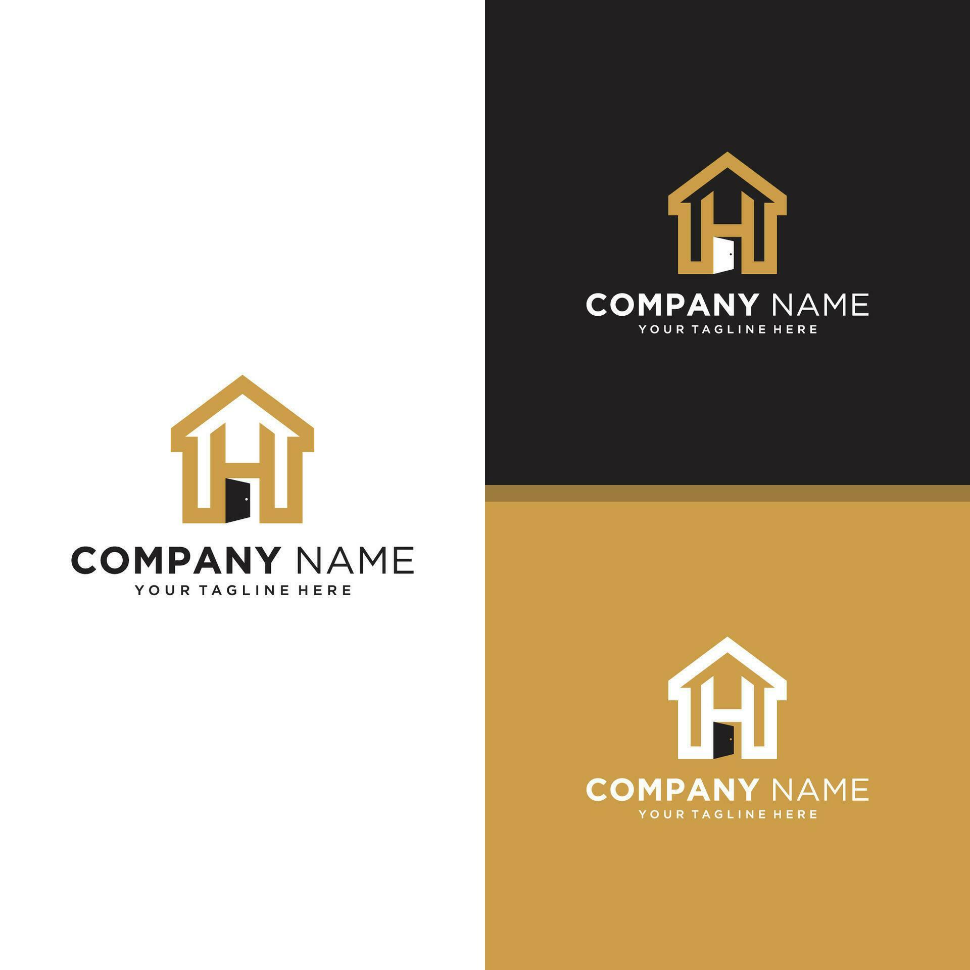 Letter H home logo design Vector Illustration 35783324 Vector Art at