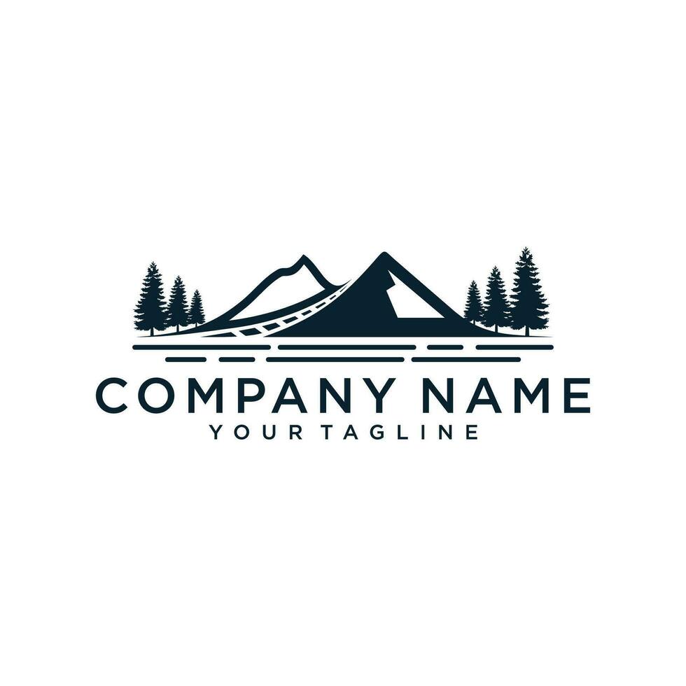 Creative Mountain Concept Logo Design Template, Vector Illustration