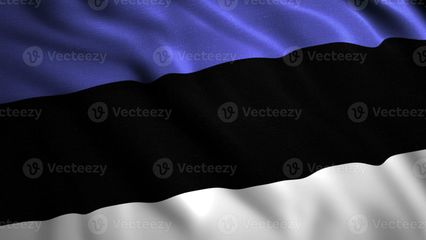 Abstract tricolor flag of Estonia country waving in the wind. Motion. Concept of patriotism and freedom. photo