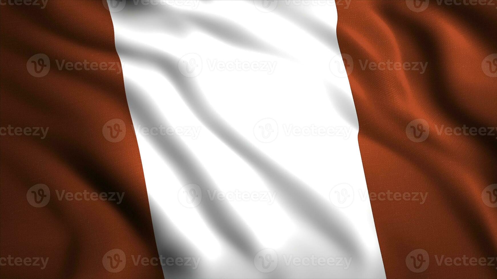 The bright flag of Peru.Motion.A two-color flag in animation that sways as if in the wind. photo