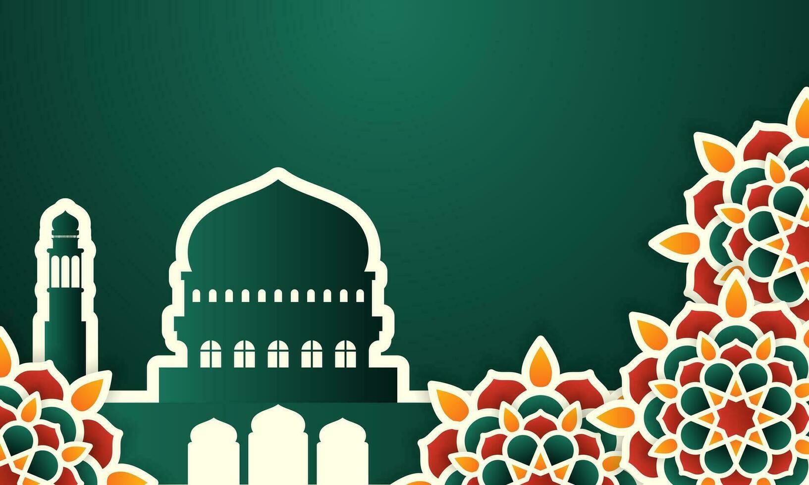 ramadan kareem background illustration paper cut style. - Vector. vector