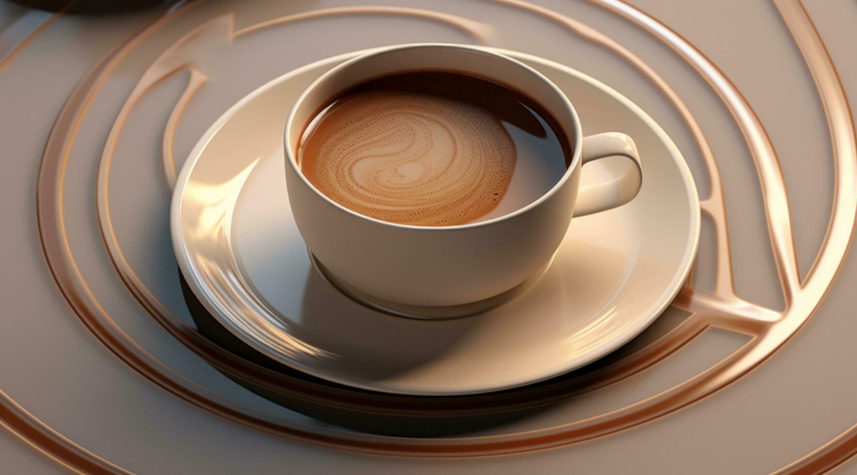 AI generated caffeine tea 0on beige background photo